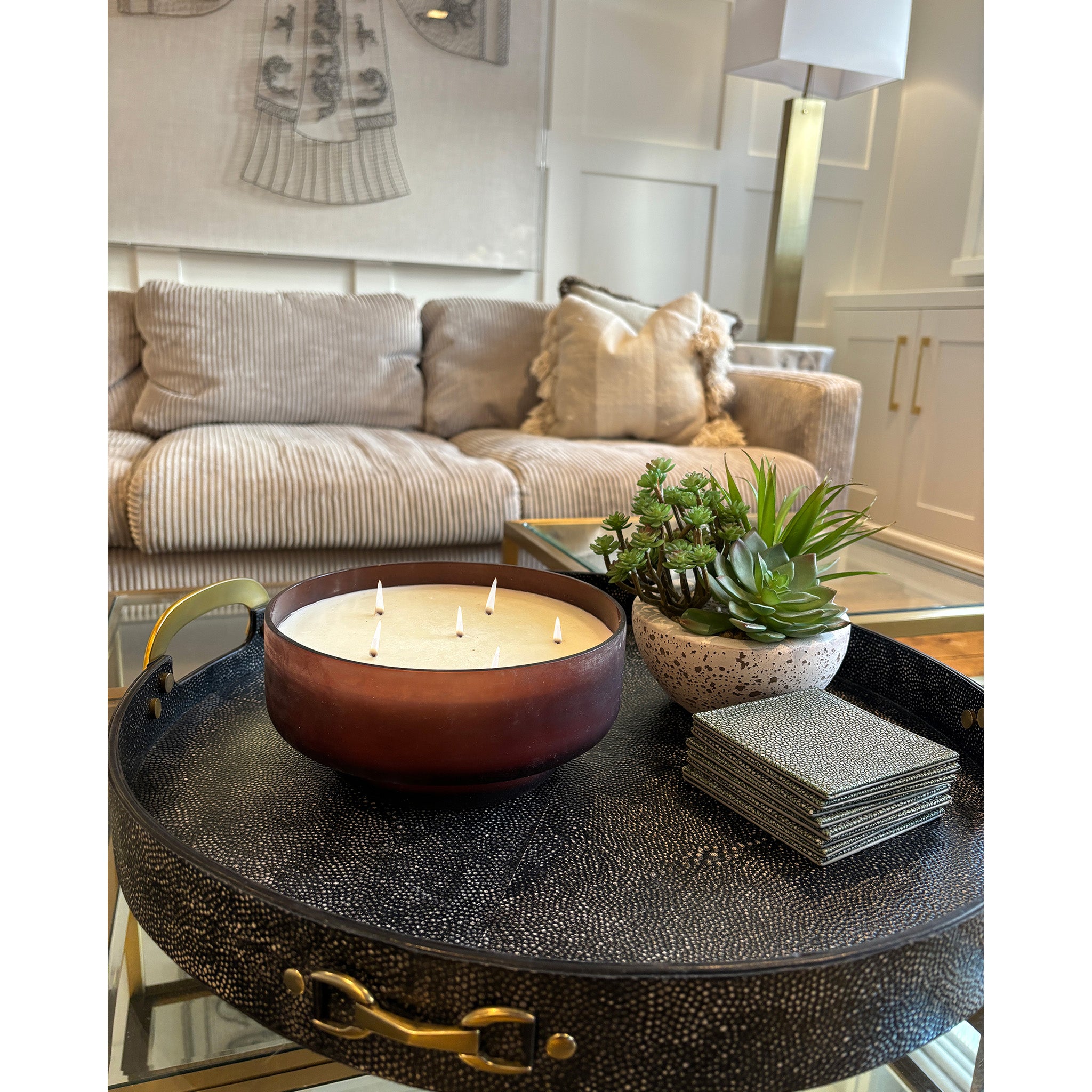 Extra Large 6 Wick Cedar Scent Candle